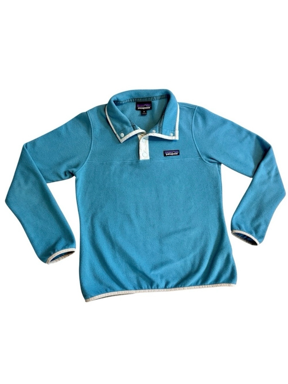 Patagonia Teal Blue Snap-T Fleece Pullover Size XS